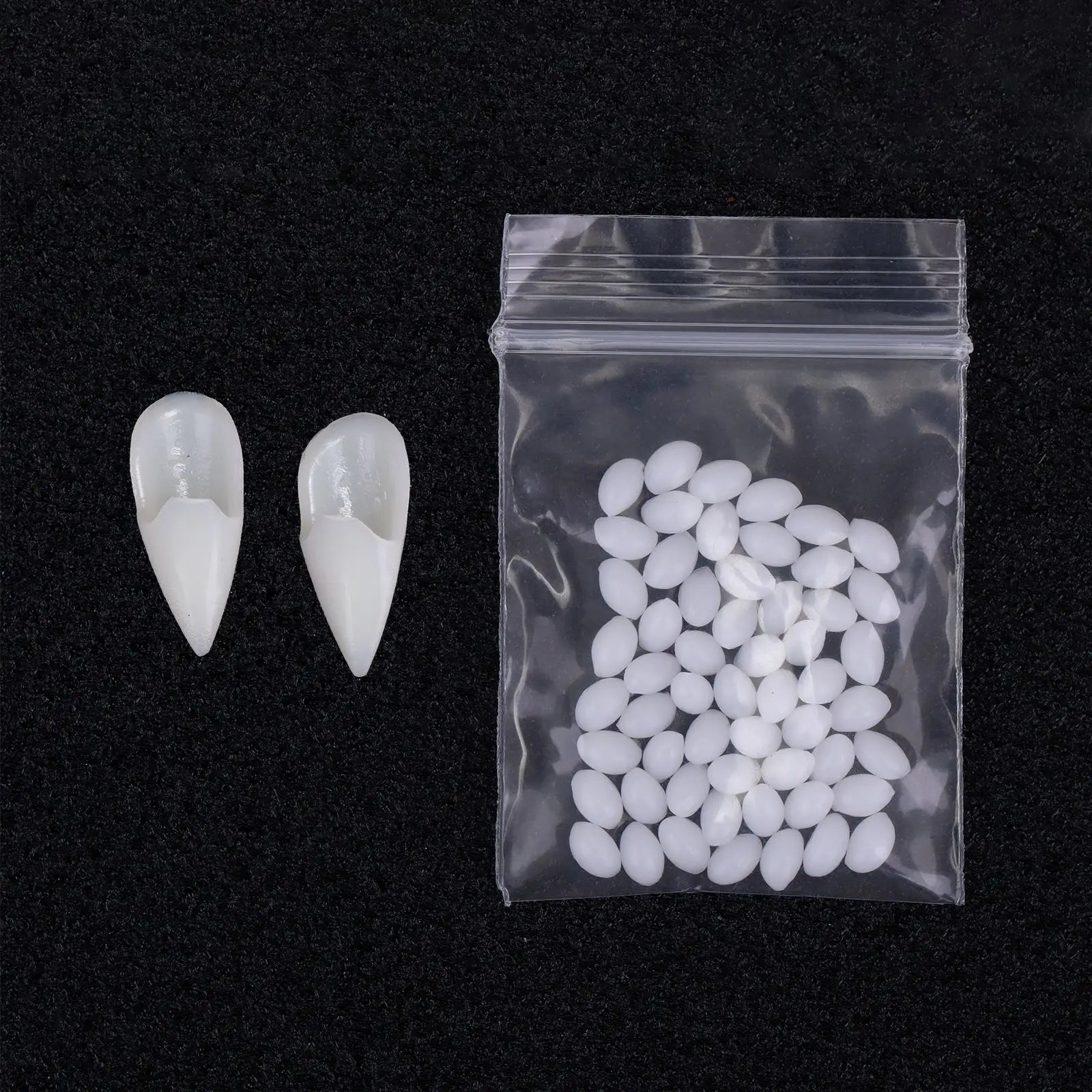 Halloween Decoration Vampire Teeth Fangs Dentures Props Halloween Cosplay Props False Fangs with Solid Glue Halloween Props