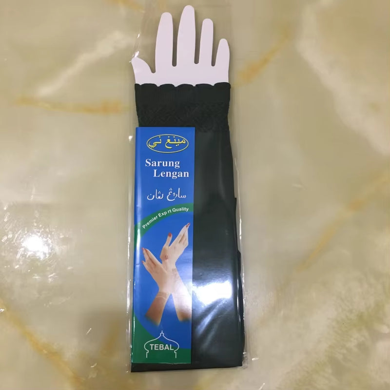 H047 Elastic Full Cover Oversleeve Hand Gloves Womens Arm Cover Islamic Accessory Muslim Clothings